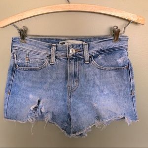 Levi’s distressed shorts